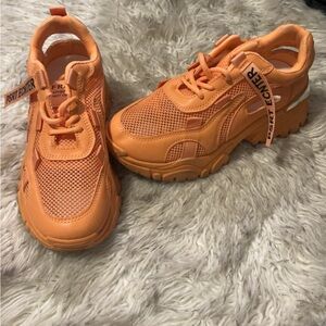 Orange fashion sneakers